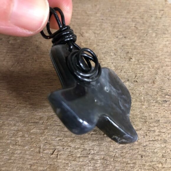 Smoky Agate w/ Druzy Window Texas Necklace Pendant - Picture 2 of 5